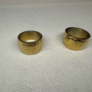 Gold Hammered Rings